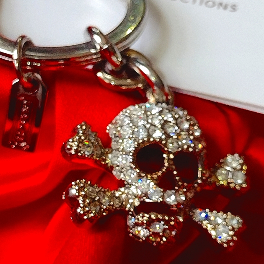 COACH Swarovski Embedded Crystal Cross & ☠️ 💀 🎁 NWT - Picture 4 of 4